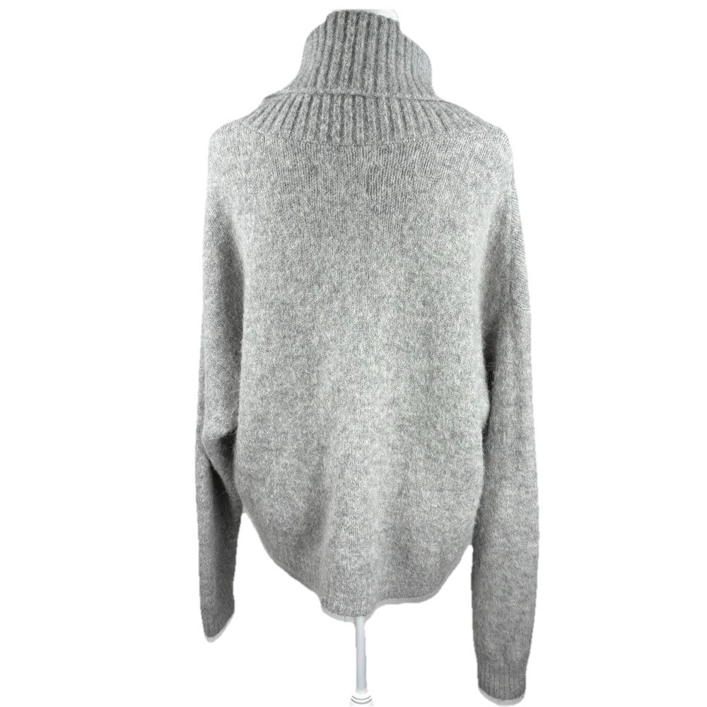 UGG Oversized Sweater Turtleneck XL Gray Soft Fuzzy Lagenlook Luxury Alpaca Wool - Picture 6 of 10